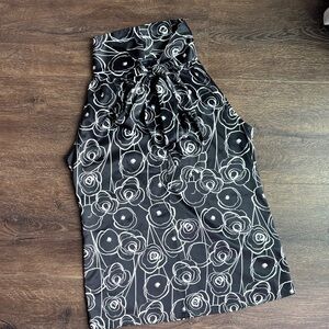 Banana Republic Monochrome Floral Blouse